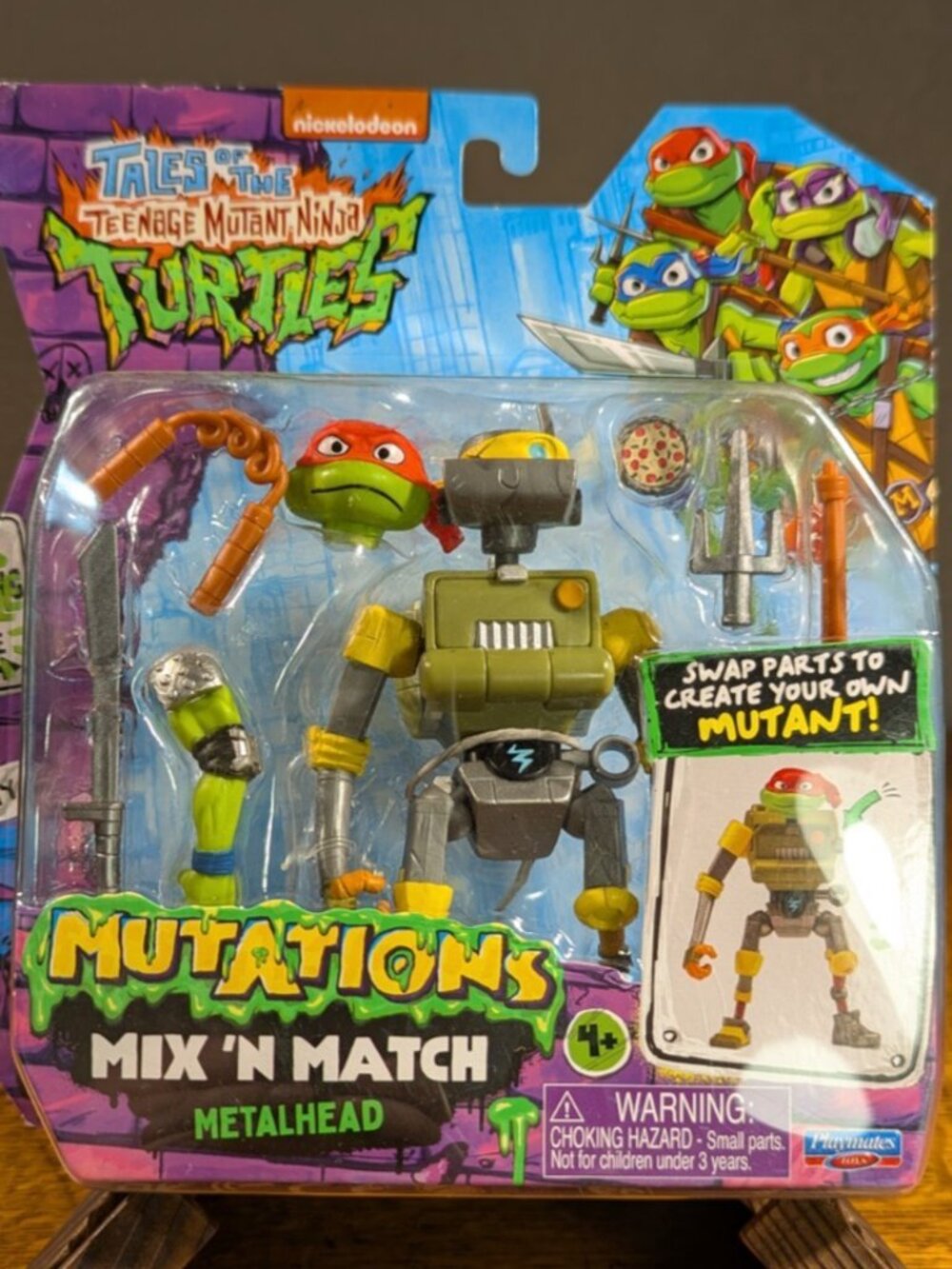 Playmates Teenage Mutant Ninja Turtles Mix Match Metalhead Action Figure